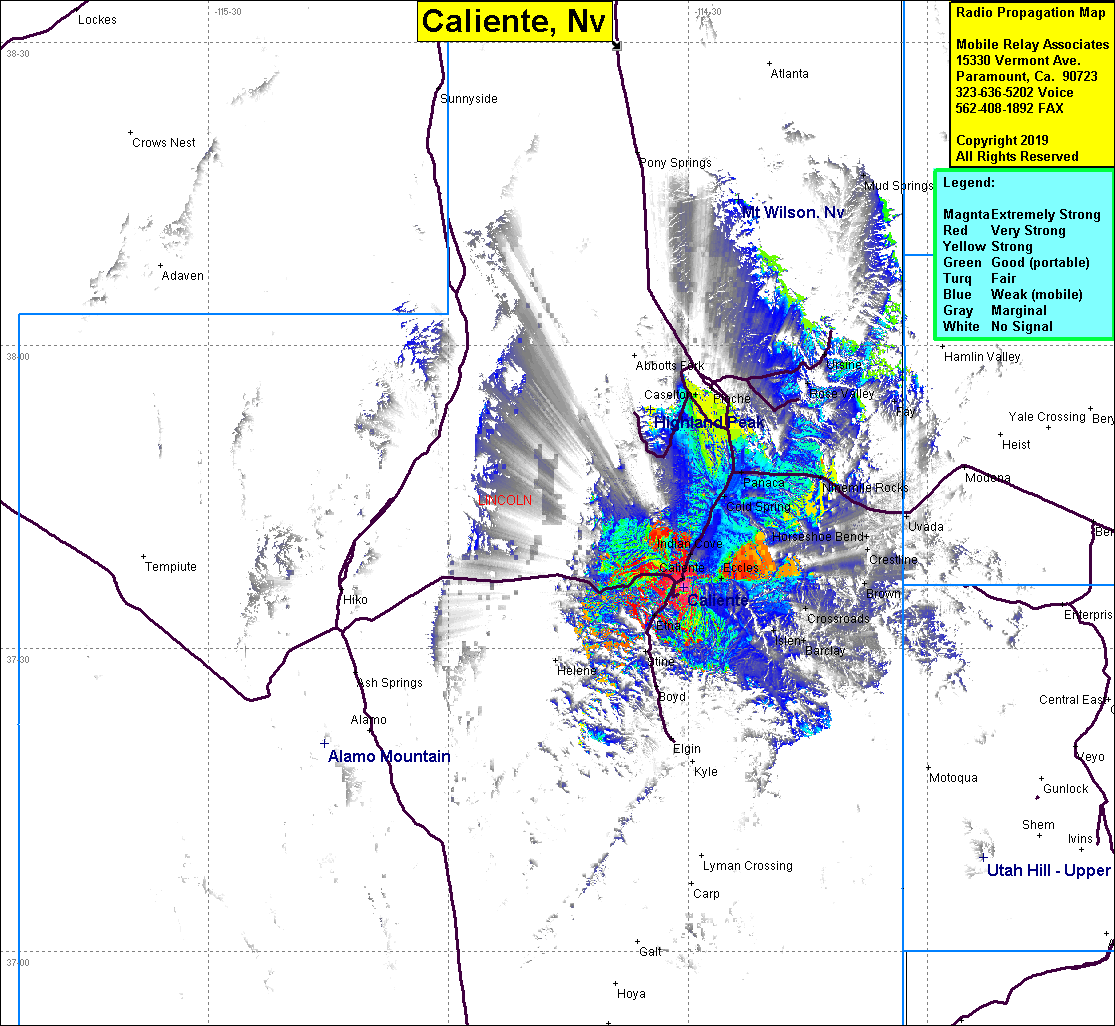 heat map radio coverage Caliente